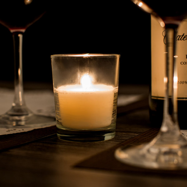 Clear Wax Filled Glass Candles